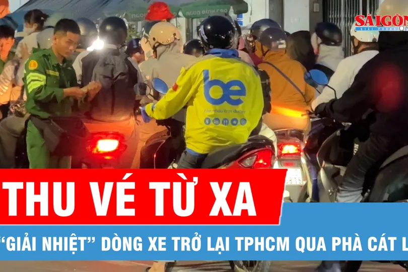 Áp dụng thu vé từ xa, phà Cát Lái “giải nhiệt” dòng xe sau lễ