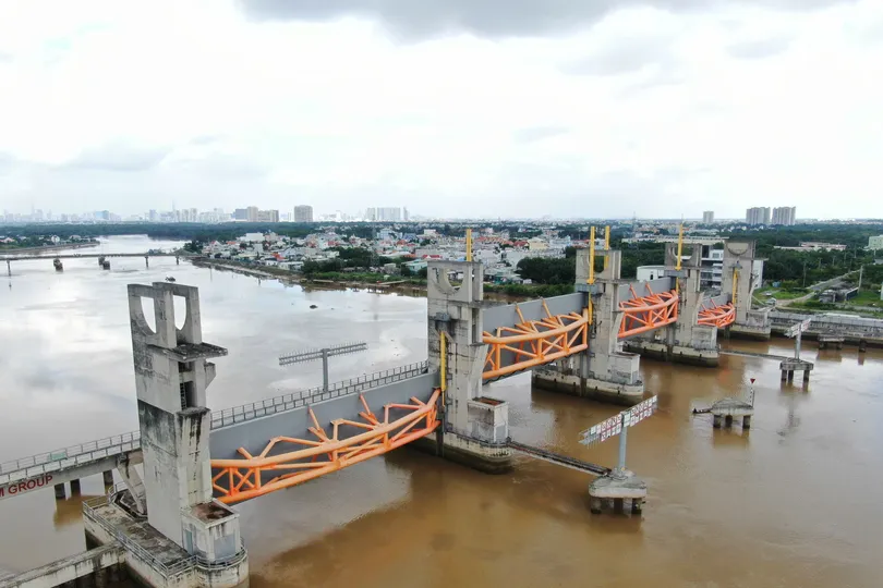 Cống ngăn triều thuộc dự án chống ngập 10.000 tỷ tại TPHCM1