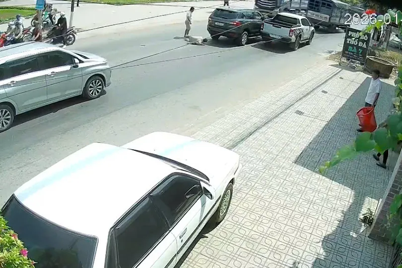 Hiện trường vụ việc. Ảnh cắt từ video