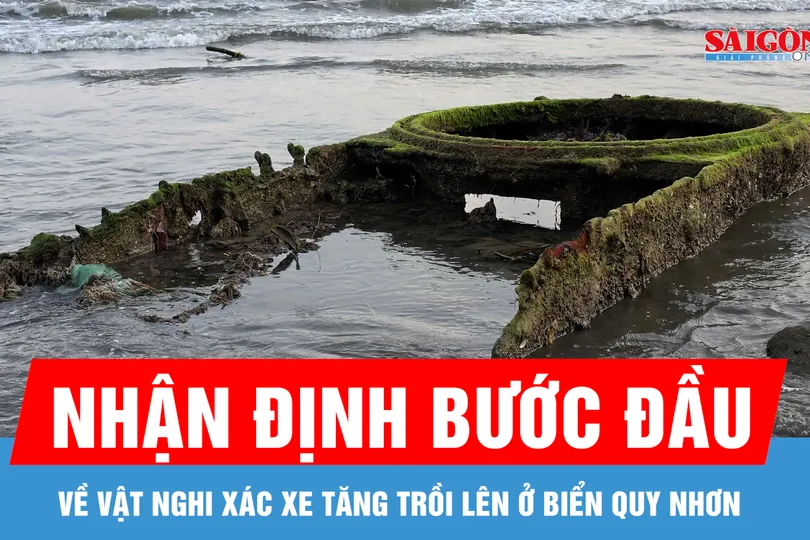 Đại tá quân đội thông tin về vật nghi xác xe tăng trồi lên ở biển Quy Nhơn