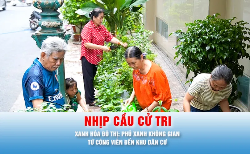 Nhịp cầu cử tri: XANH HÓA ĐÔ THỊPhủ xanh không gian từ công viên đến khu dân cư