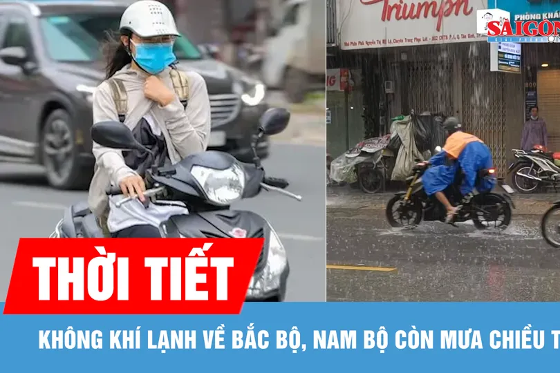 Không khí lạnh về Bắc bộ, Nam bộ còn mưa chiều tối
