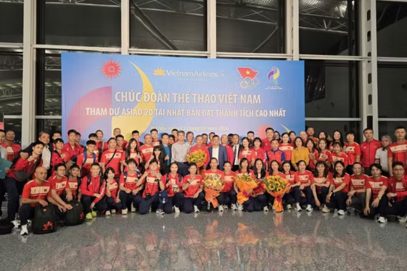 Vietnam sports delegation embarks on ASIAD 20 (Photo: baochinhphu)