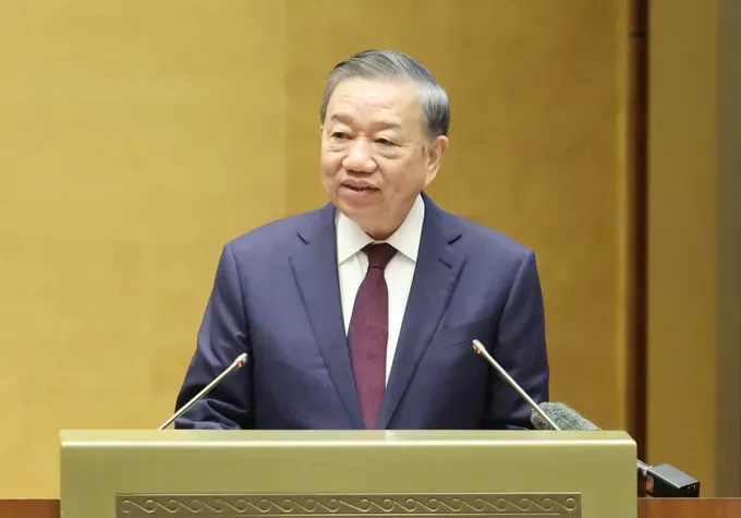General Secretary of the Communist Party of Vietnam (CPV) Central Commitee and President To Lam speaks at the conference. (Photo: SGGP)