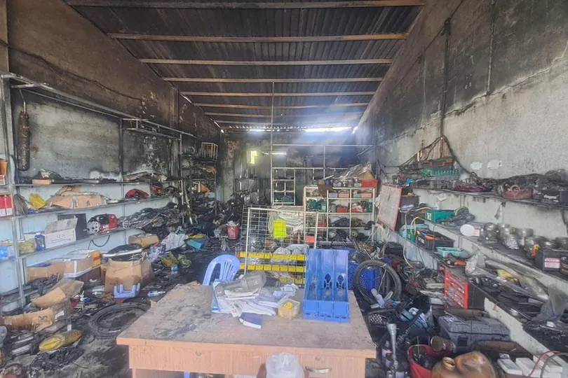 Hiện trường vụ cháy. Ảnh: NL