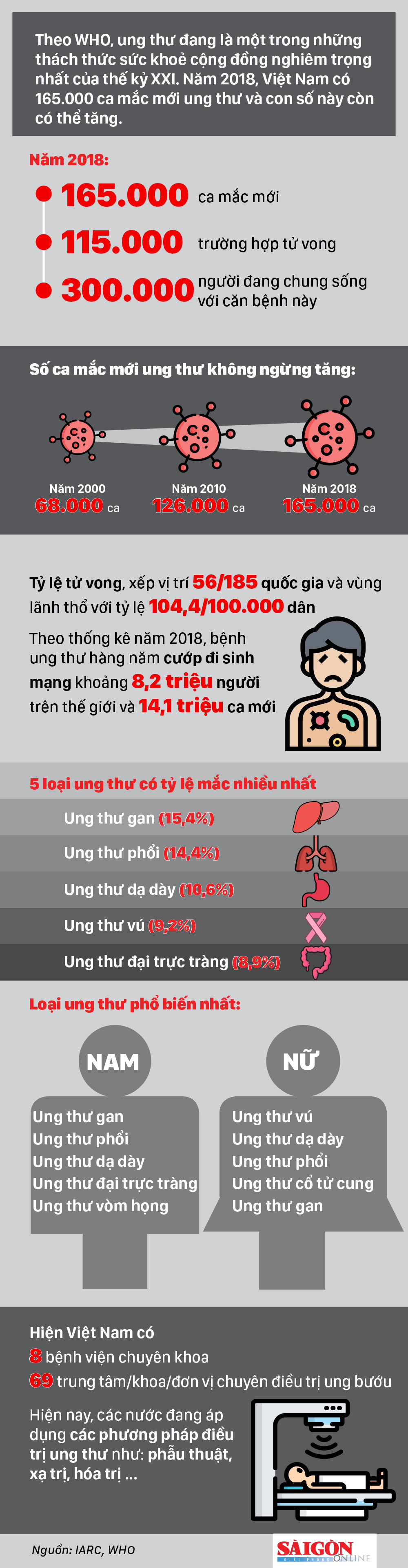 Ung thư cướp đi sinh mạng khoảng 115.000 người Việt năm 2018 ảnh 1