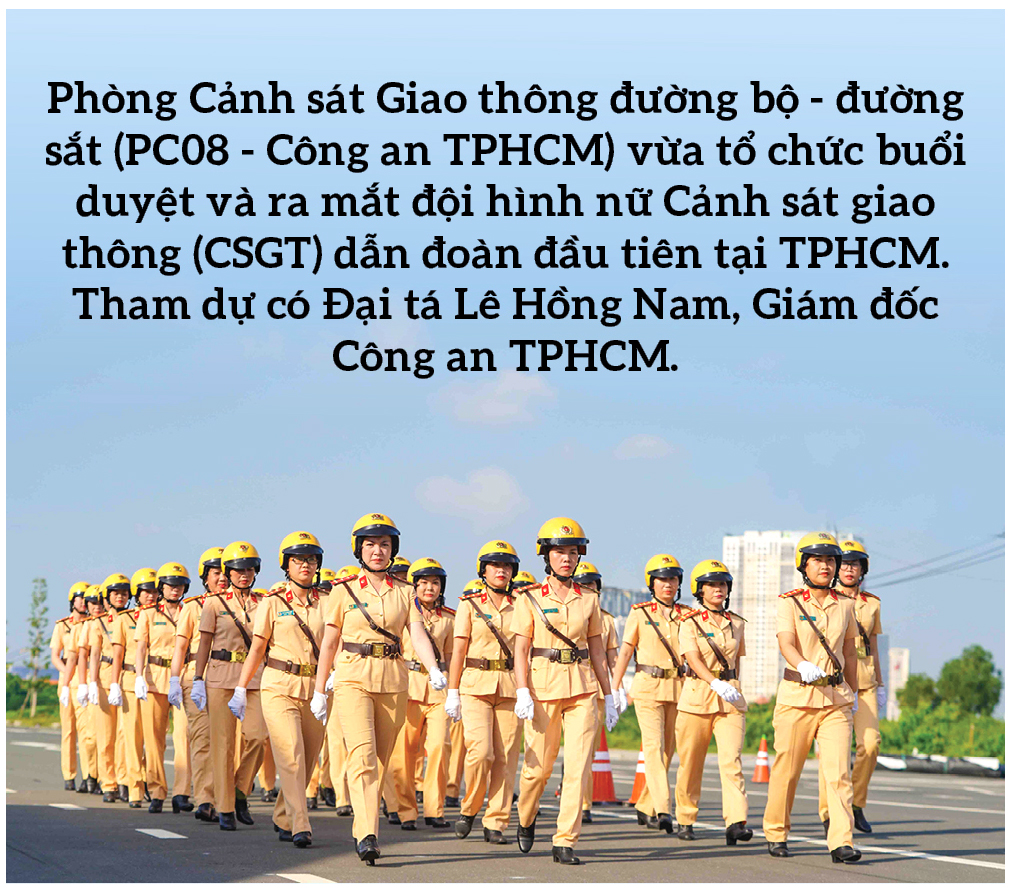 Những “bóng hồng” CSGT dẫn đoàn ảnh 1