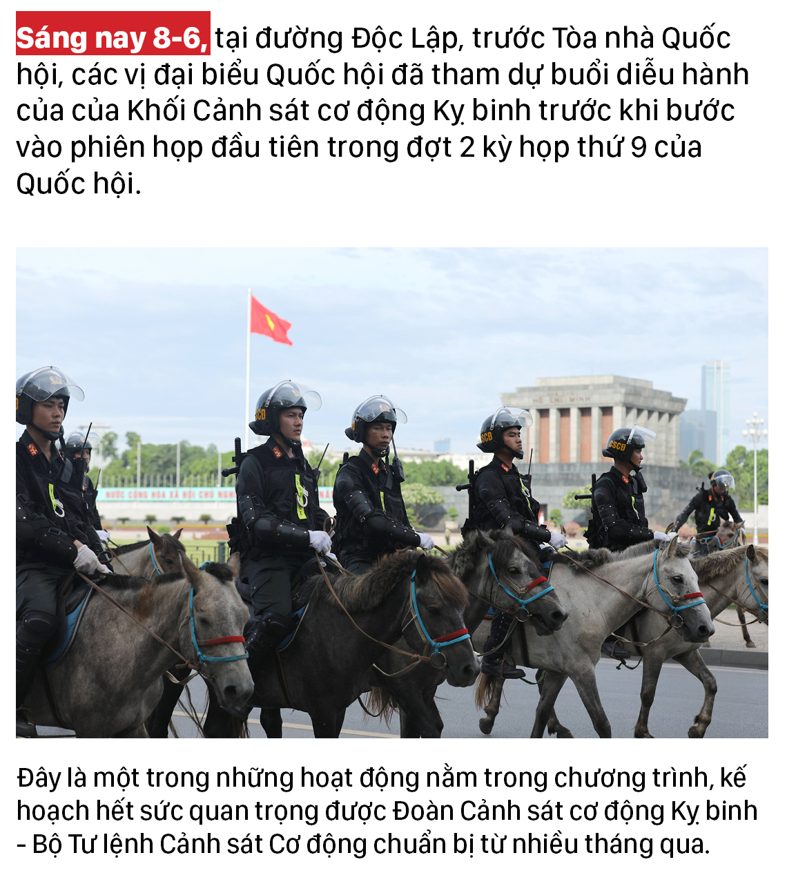 Ra mắt đoàn cảnh sát cơ động kỵ binh ảnh 1