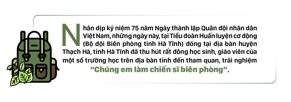 'Chúng em làm chiến sĩ biên phòng' tại Bộ đội Biên phòng Hà Tỉnh ảnh 1