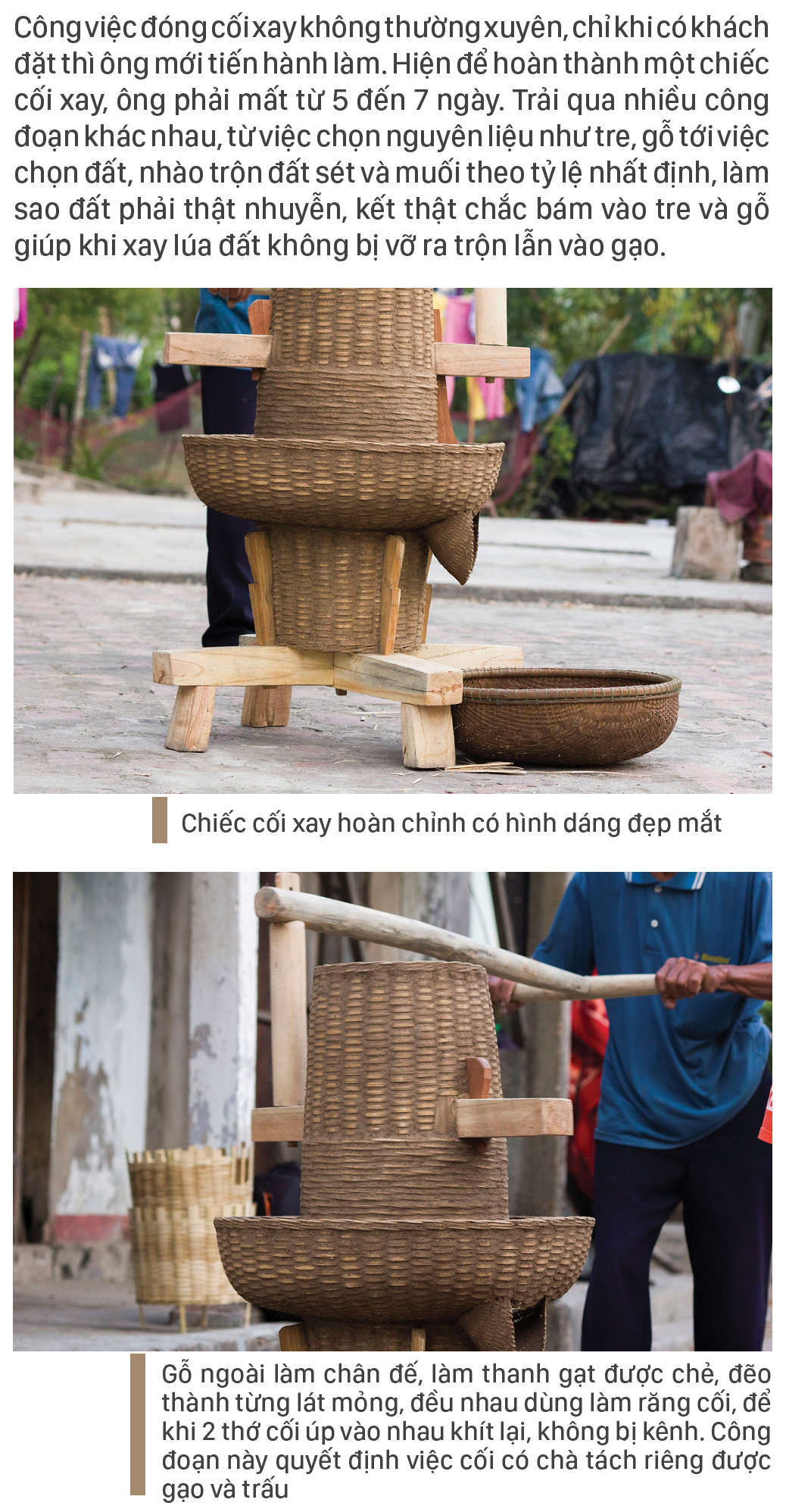 Ông lão giữ nghề đóng cối xay lúa ảnh 14