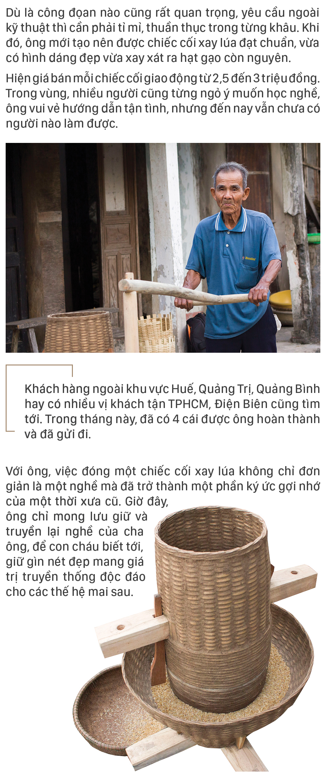 Ông lão giữ nghề đóng cối xay lúa ảnh 17