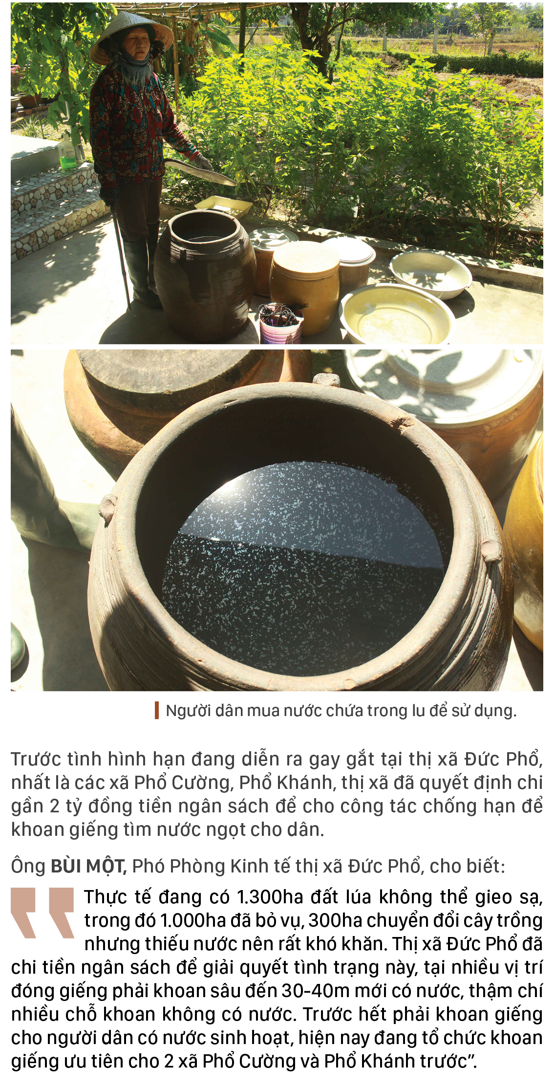 Quảng Ngãi: Khô cháy đồng, dân xách thùng mua từng giọt nước ảnh 10