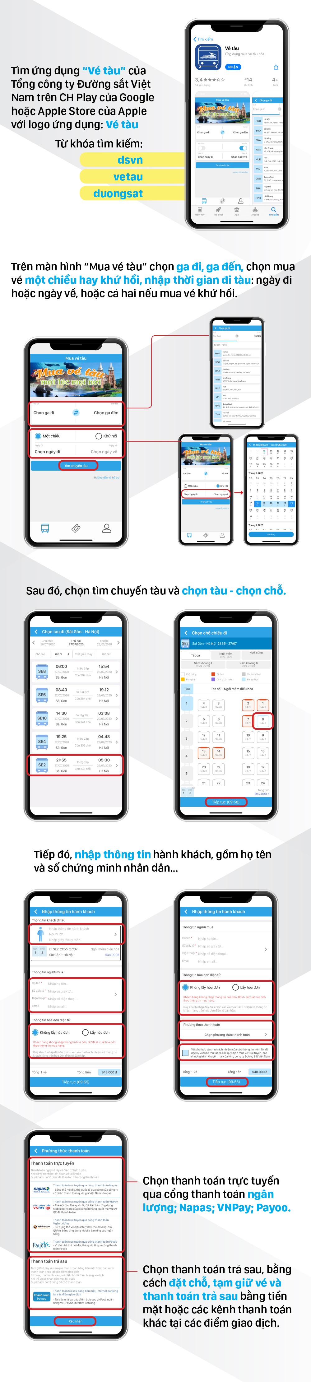 Mua vé tàu qua ứng dụng điện thoại bằng cách nào? ảnh 2
