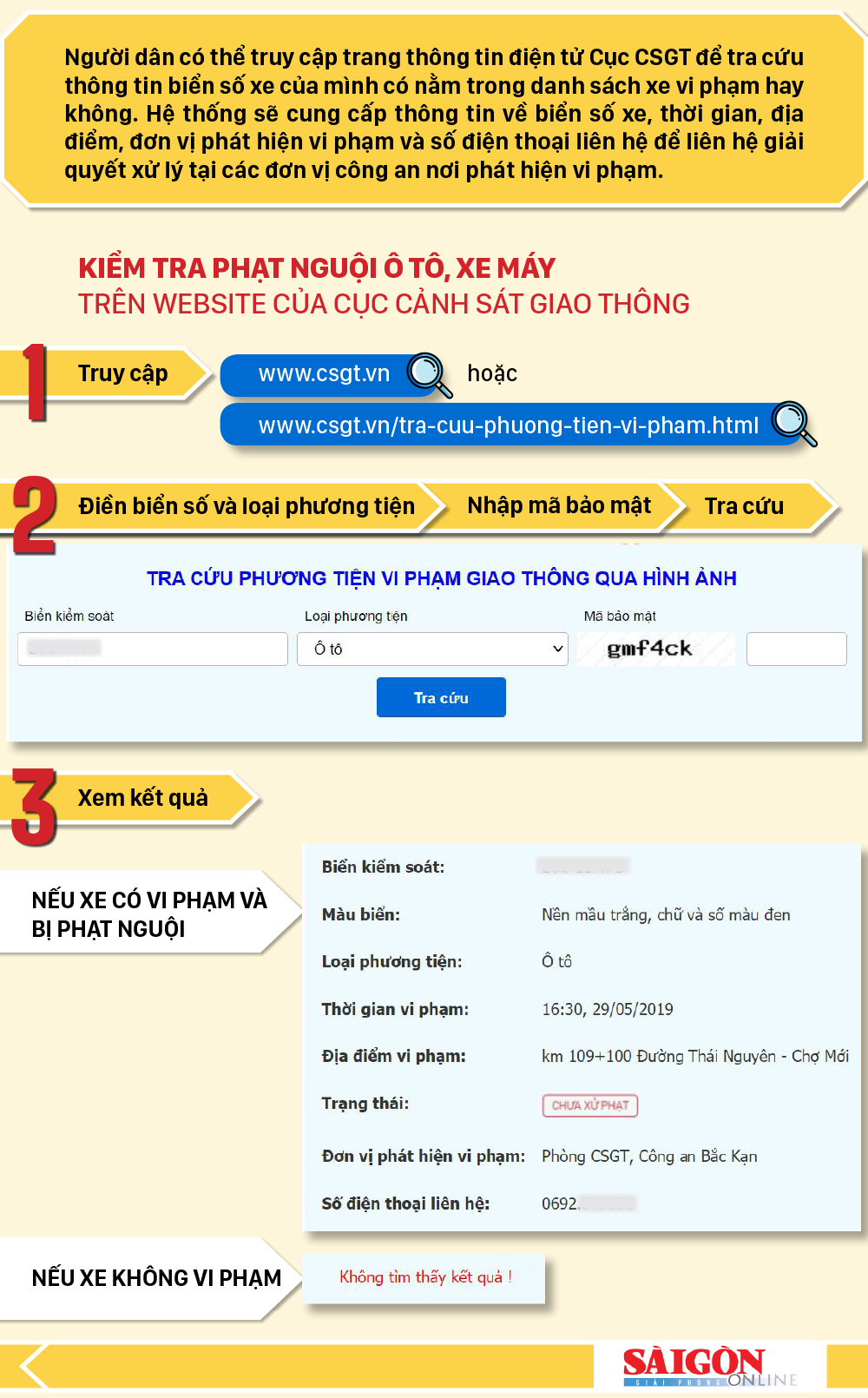 3 bước tra cứu xe vi phạm giao thông trên website ảnh 1