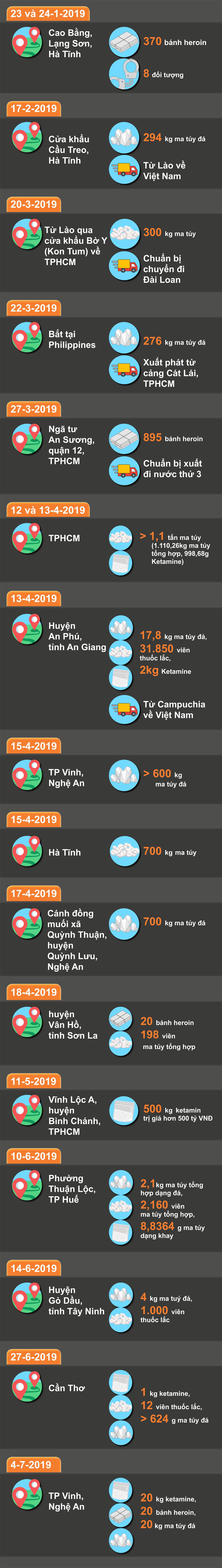 Những vụ án ma túy lớn bị triệt phá gần đây ảnh 2