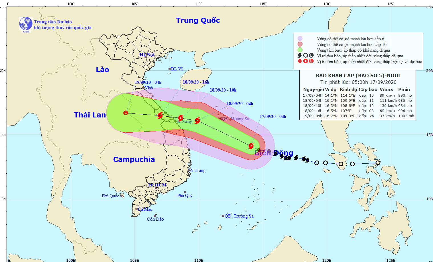 Path map of typhoon Noul is released by the National Center for Hydro-meteorology Forecasting