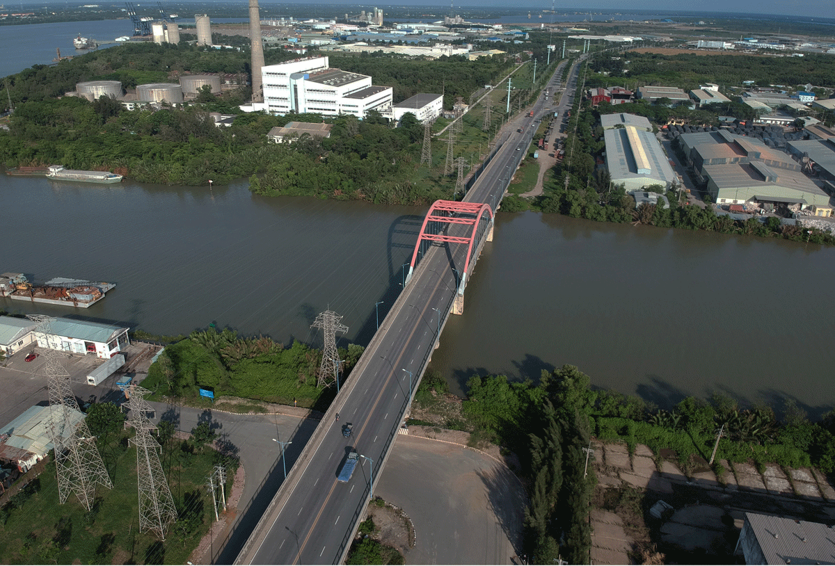 Sông Đồng Điền đoạn qua Khu công nghiệp Hiệp Phước (huyện Nhà Bè, TPHCM)