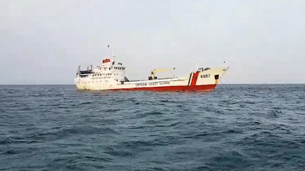 Tàu hàng nước ngoài đã cứu được 14 thuyền viên tàu cá Bình Định 