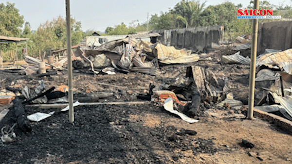 Gia Lai: Cháy nhà sàn, thiệt hại hơn 500 triệu đồng