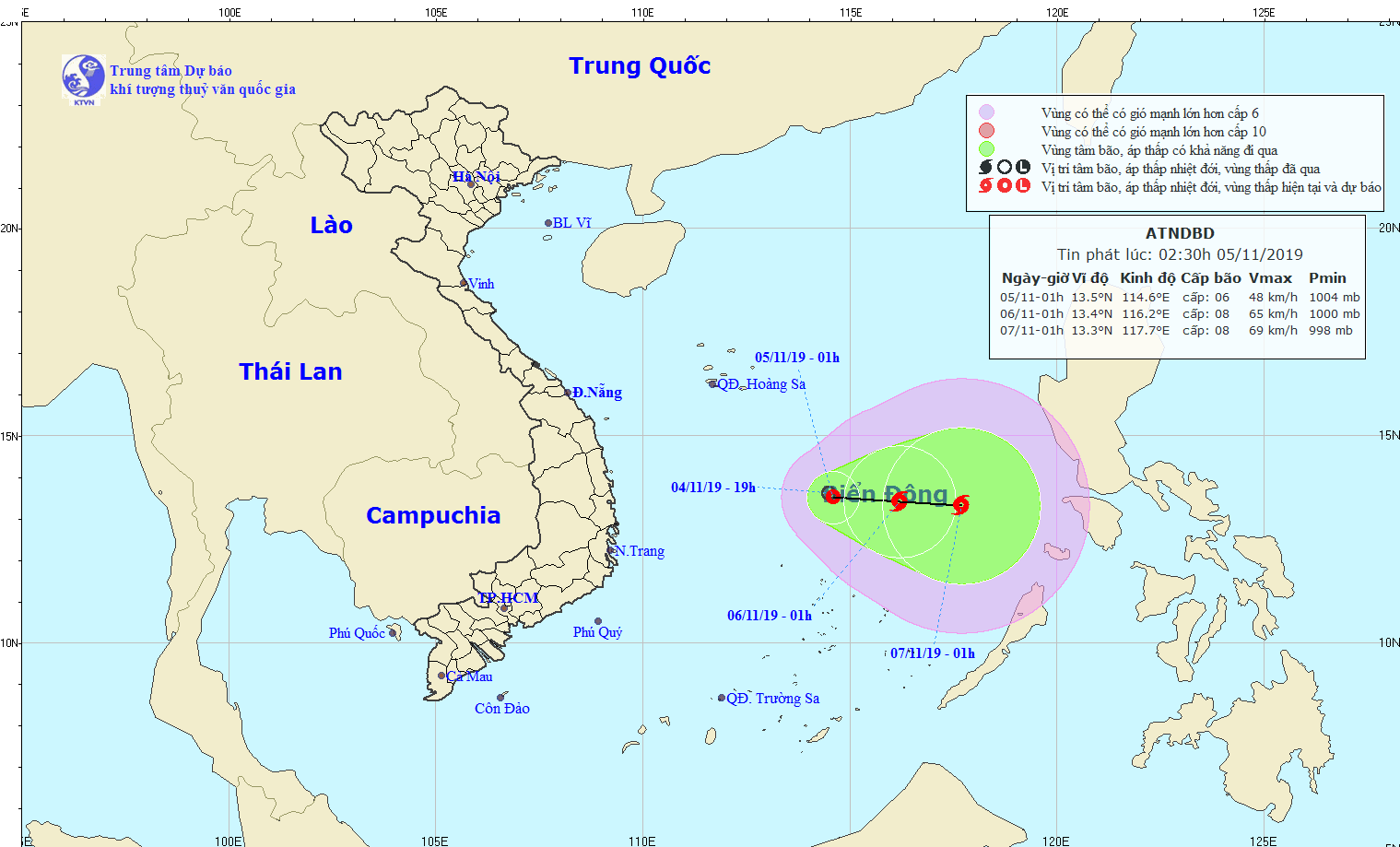 Map of the NHMFC showed that tropical depression had moved towards the Philippines this morning