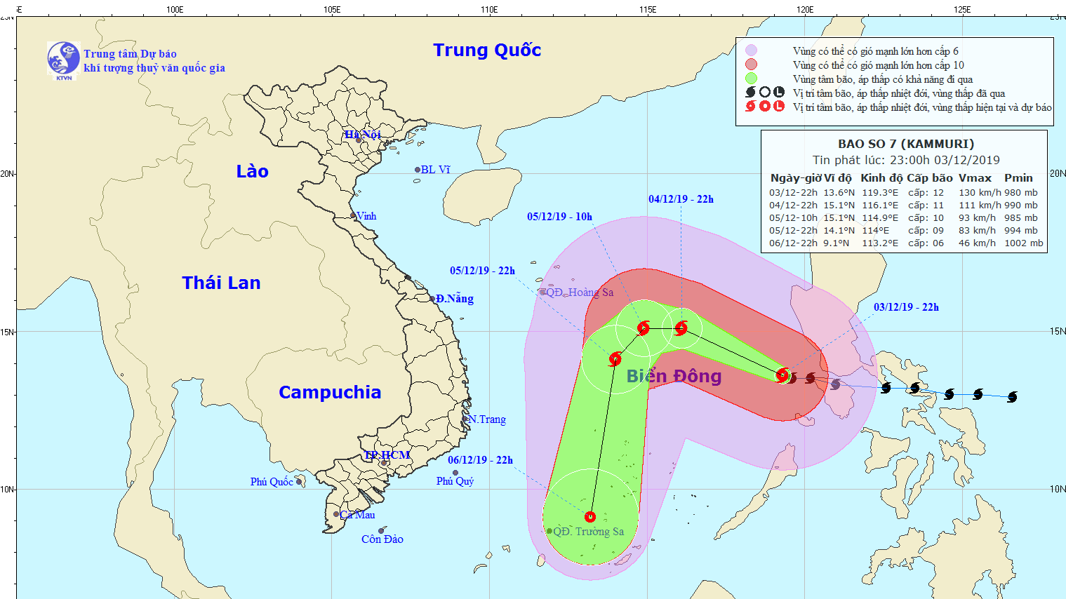 Typhoon Kammuri enters East Sea