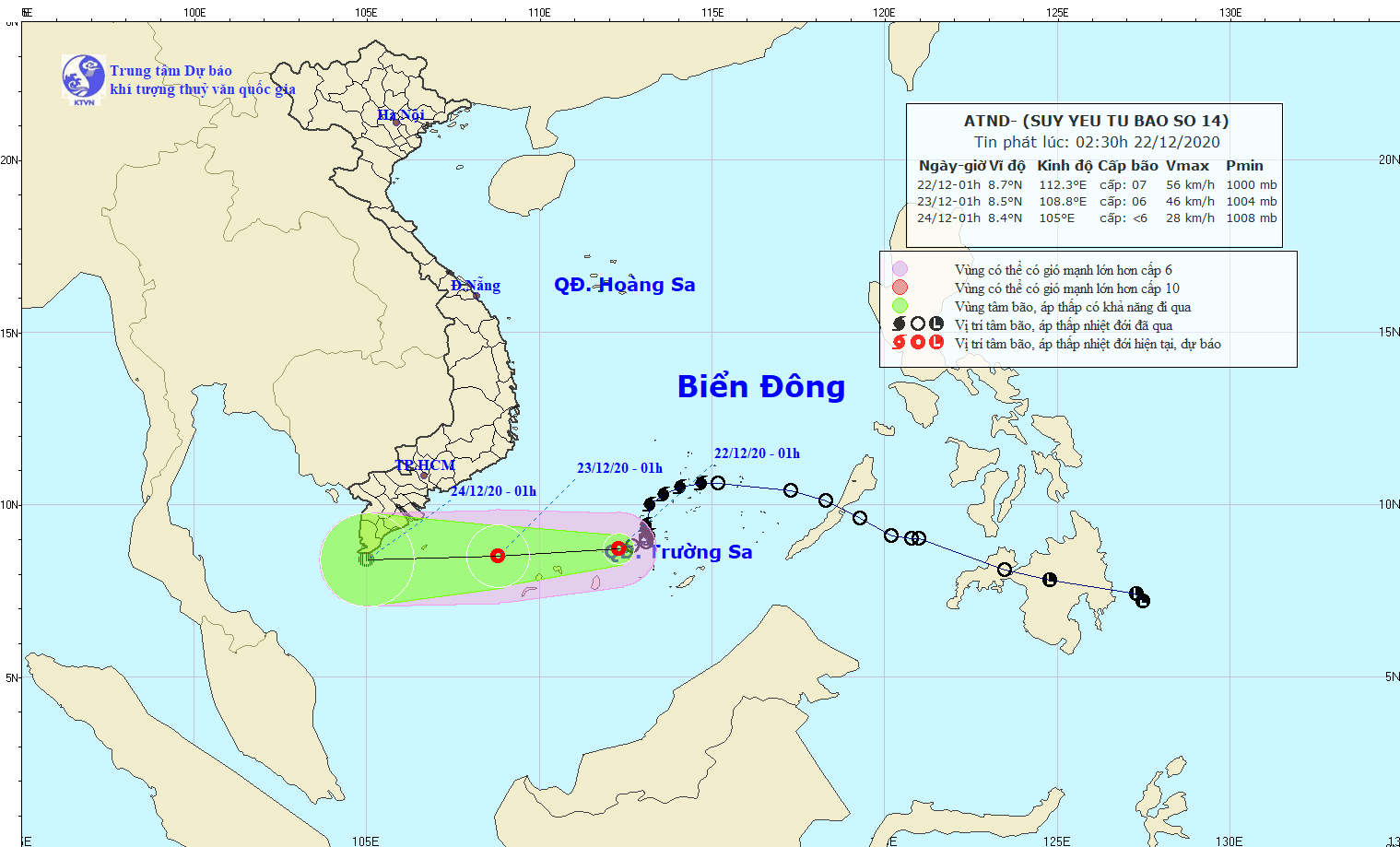 Path map of tropical depression is provided by the National Center for Hydro-meteorology Forecasting