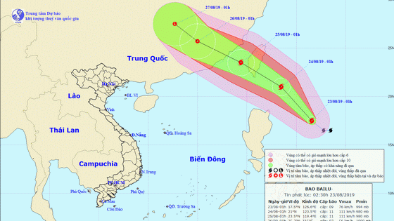 圖為白鹿颱風移動方向。（圖源：國家水文氣象中心）