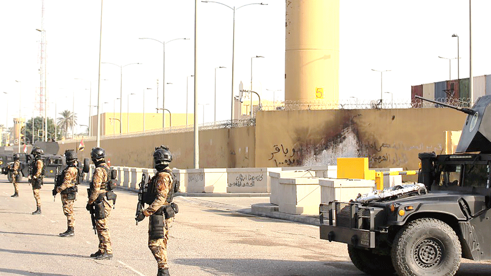 Binh sĩ Iraq tăng cường bảo vệ Đại sứ quán Mỹ tại Baghdad