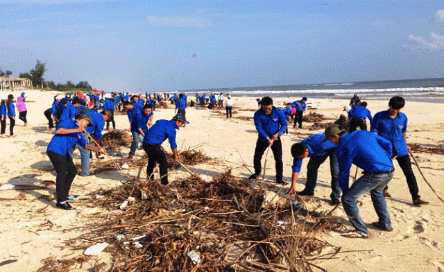 Xây dựng 400 điểm hoạt động làm sạch bờ biển ở 28 tỉnh thành