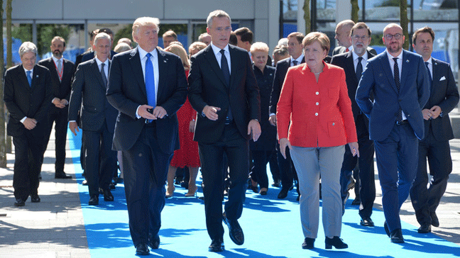 Lãnh đạo các nước NATO họp ở Brussels, ngày 25-5. Ảnh: NATO