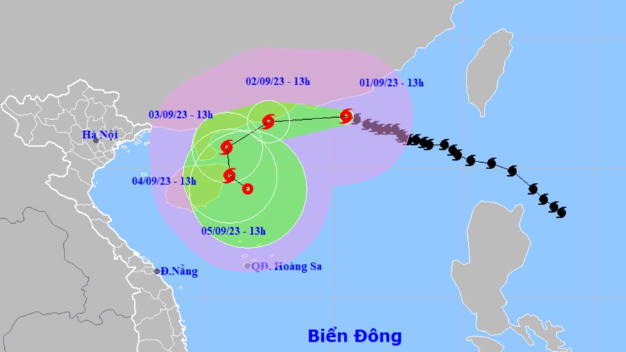 Dự báo trong tháng 9, xuất hiện 2-3 cơn bão trên Biển Đông