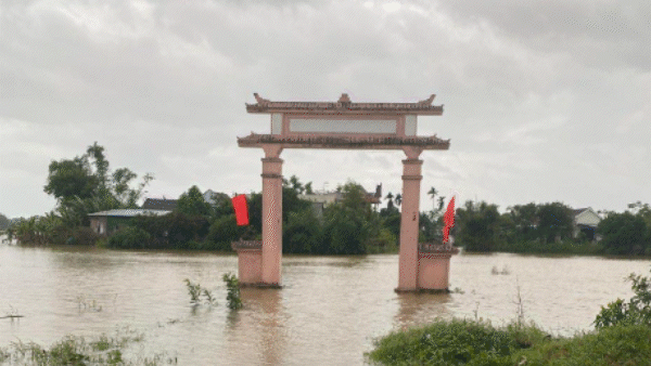 Mưa lớn gây ngập lụt tại nhiều vùng thấp trũng Quảng Trị và Thừa Thiên Huế