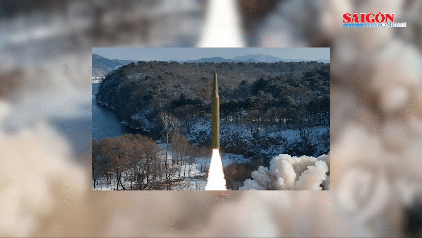 Một vụ thử tên lửa đạn đạo tầm xa của Triều Tiên. Ảnh: KCNA