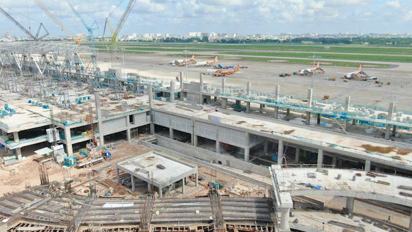 Nhà ga T3 - sân bay Tân Sơn Nhất dự kiến đưa vào khai thác dịp 30-4-2025