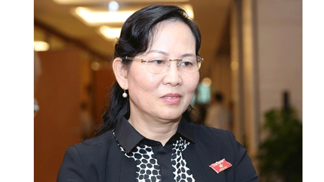 ĐBQH Lê Thị Thủy, Phó Chủ nhiệm Ủy ban Kiểm tra trung ương. Ảnh VOV