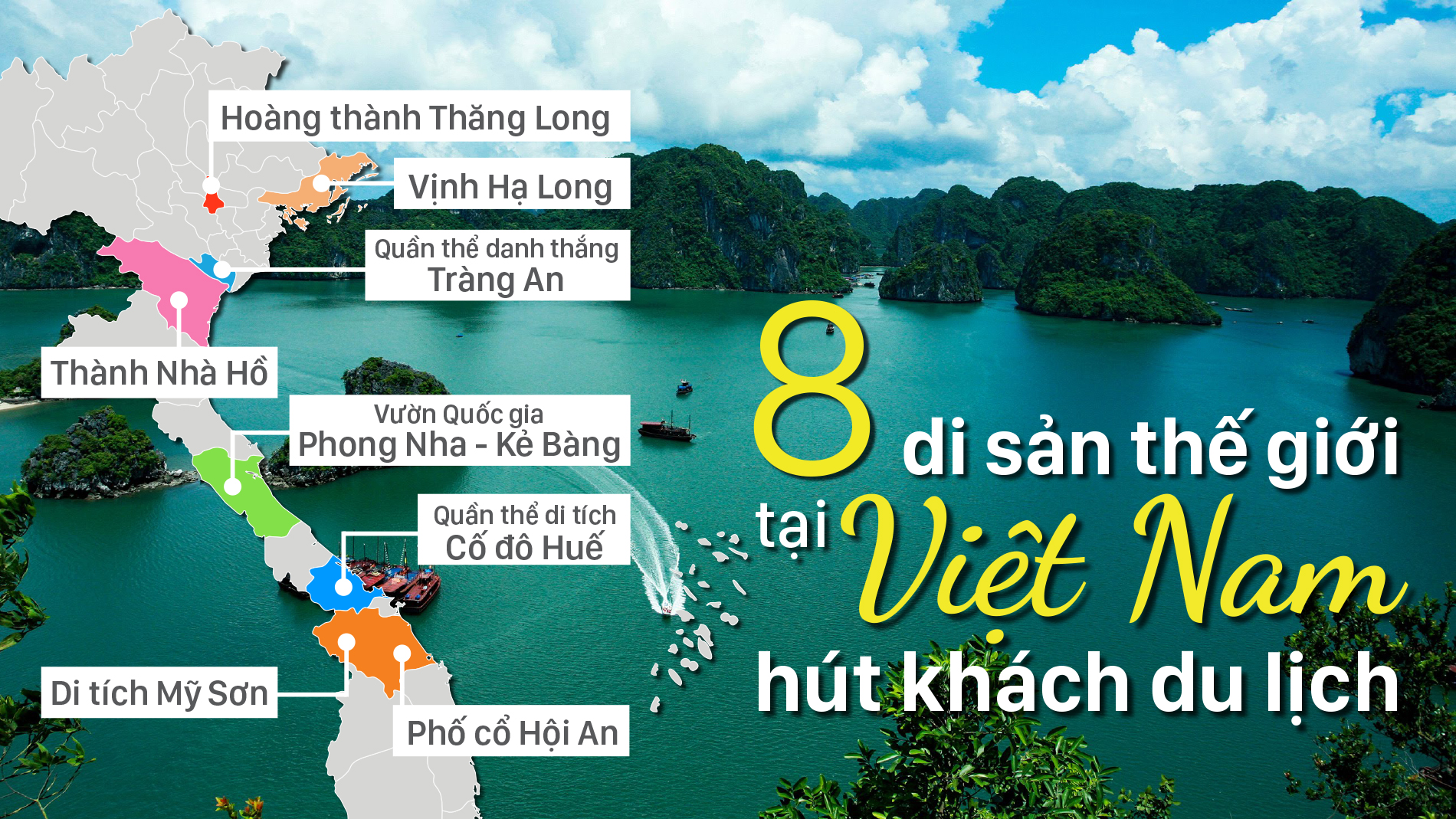 8 di sản thế giới tại Việt Nam hút khách du lịch