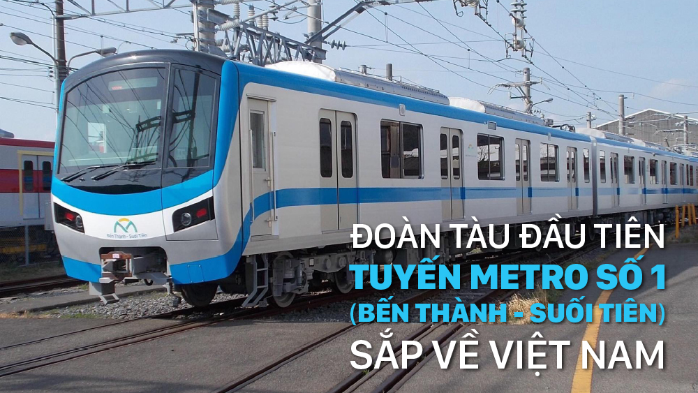 Đoàn tàu đầu tiên tuyến Metro số 1 (Bến Thành - Suối Tiên) sắp về Việt Nam