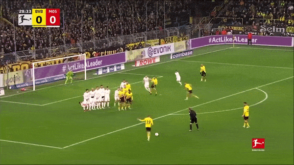 Borussia Dortmund vs Mainz 1-1: Brandt đá phạt siêu phẩm cầu vồng mở bàn, Van Den Berg đánh đầu gỡ hòa, Reyna kém duyên