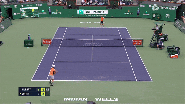 Andy Murray vs David Goffin (6-3, 6-2): Murray dễ dàng vượt qua đối thủ ở Indian Wells 2024