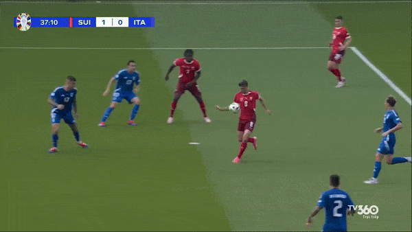 Thụy Sĩ vs Italia 2-0: Ruben Vargas căng ngang, Freuler dứt điểm lanh lùng, Vargas chốt hạ cơn địa chấn, Italia thành cựu vương EURO