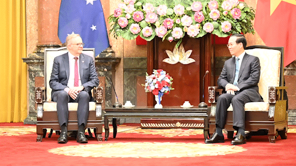 Chủ tịch nước Võ Văn Thưởng tiếp Thủ tướng Australia Anthony Albanese