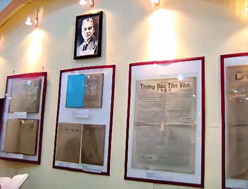 Góc trưng bày ảnh nhà báo Nguyễn Văn Vĩnh và các tờ báo do ông làm chủ bút, bao gồm: Đông Dương tạp chí, Đăng cổ Tùng báo, Lục tỉnh Tân văn, Trung Bắc Tân văn, tại Triển lãm báo chí Quốc ngữ Việt Nam tổ chức năm 2010 tại Hà Nội.