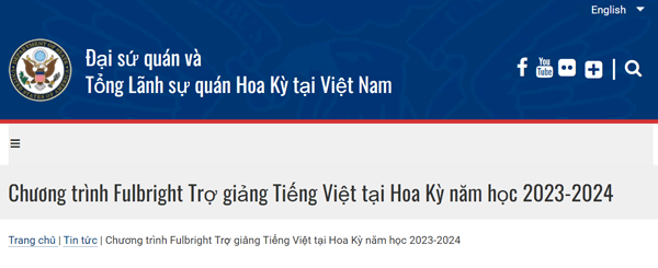 U.S. Mission in Vietnam announces 2024 Fulbright VNese Visiting Scholar Program 
