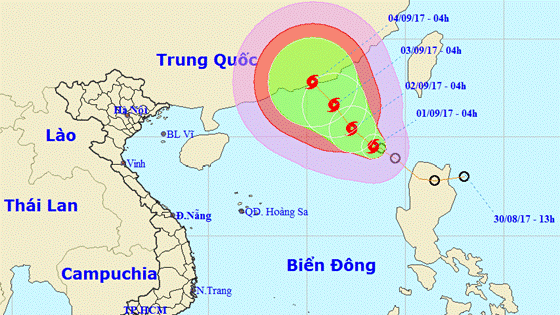 Position of the tropical-low pressure system 