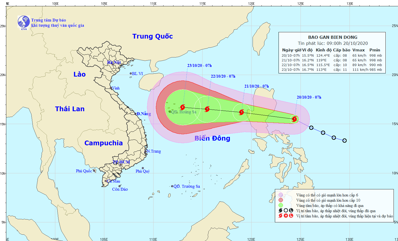 Path map of storm Saudel 