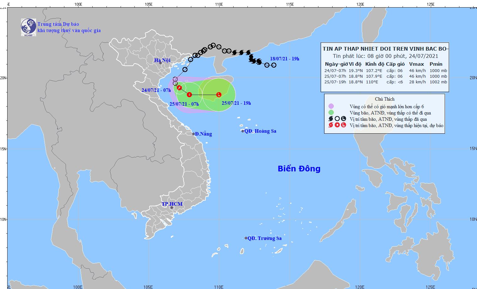 Tropical depression approaches North-Central Vietnam