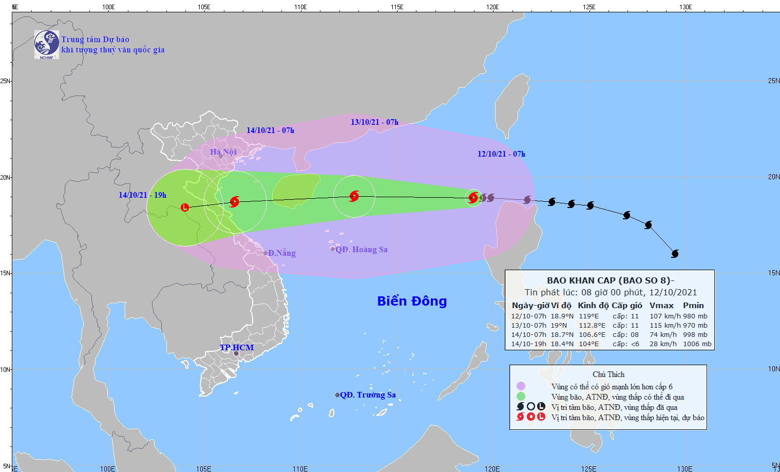 Typhoon Kompasu moves rapidly with gusty wind of level 13