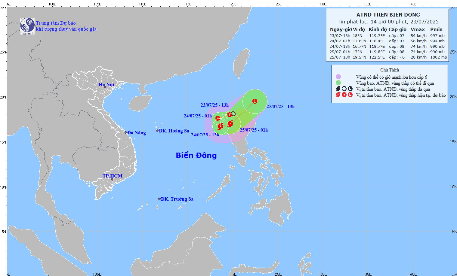 Path map of storm No.4 (Photo: the National Center for Hydro-Meteorological Forecasting) img-0718-5525-767.gif