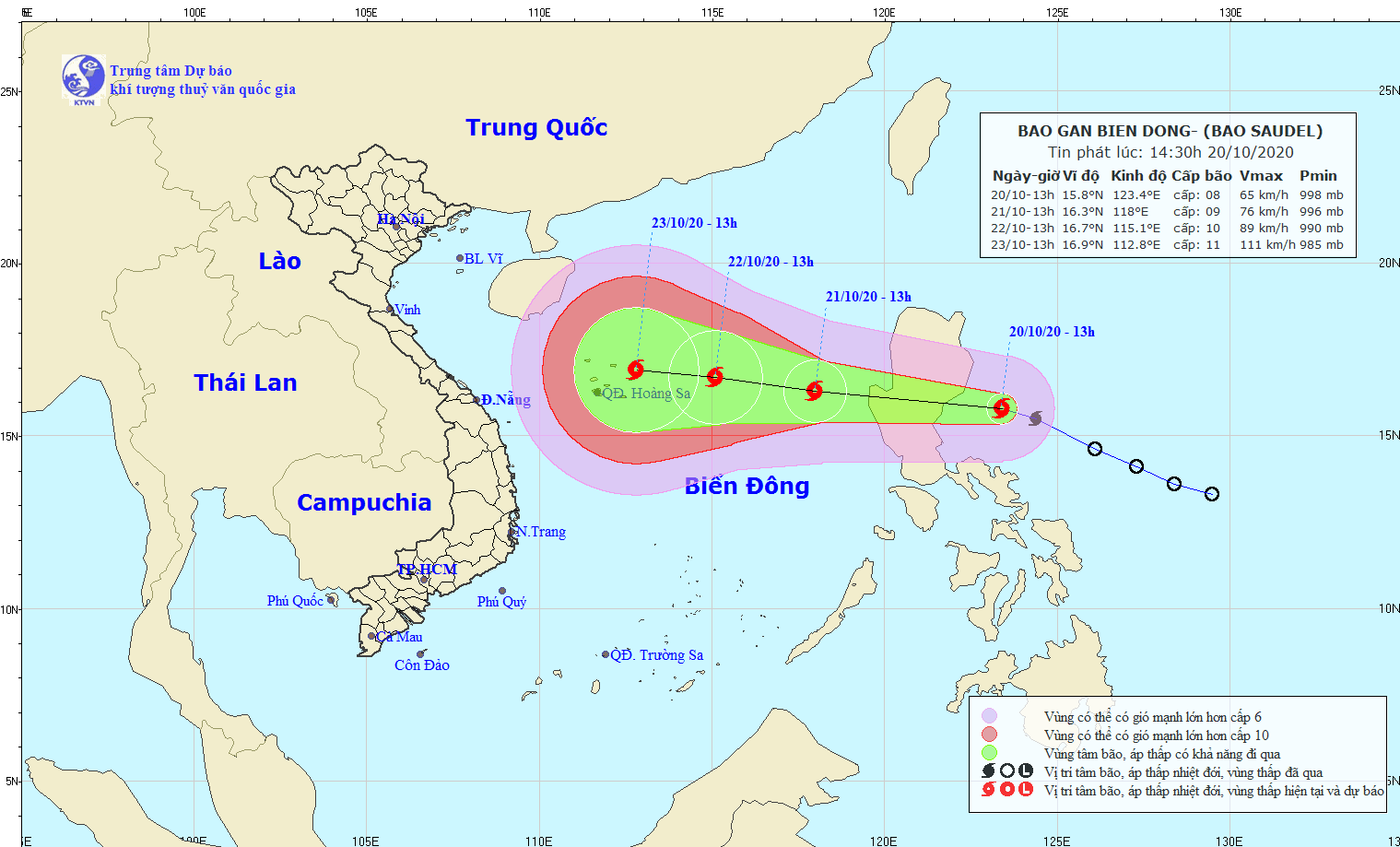 Bão số 8 (Saudel) đang tiến vào Biển Đông