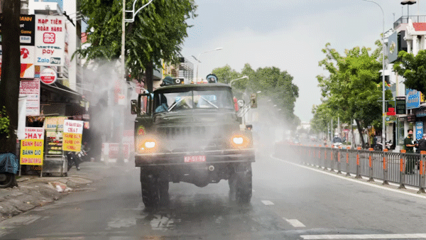 Military-grade disinfection performed across Go Vap, District 12